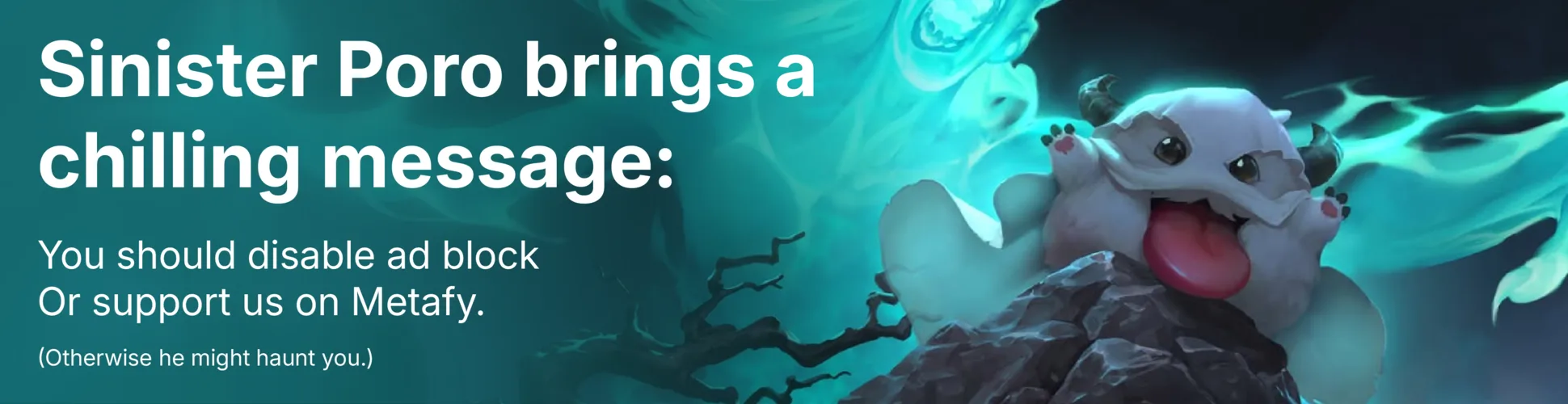 We're building ad-spaces — subscribe to Metafy to remove ads